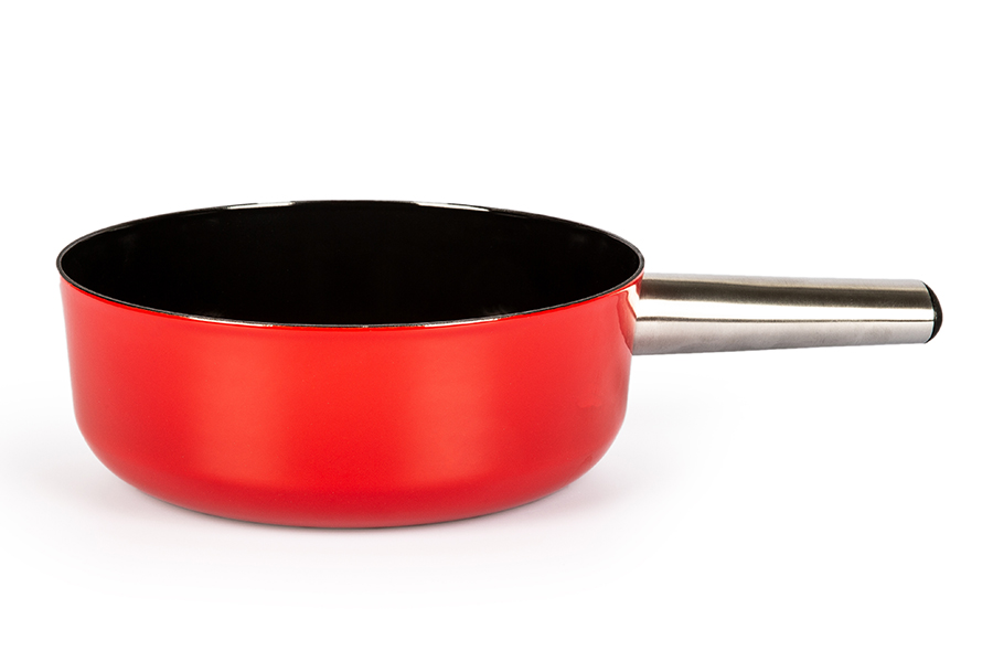 Cheese fondue pot Emotion Inox, red/black
