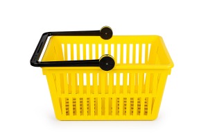 Shopping basket, yellow
