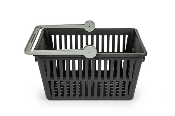 Shopping basket, recycling material black