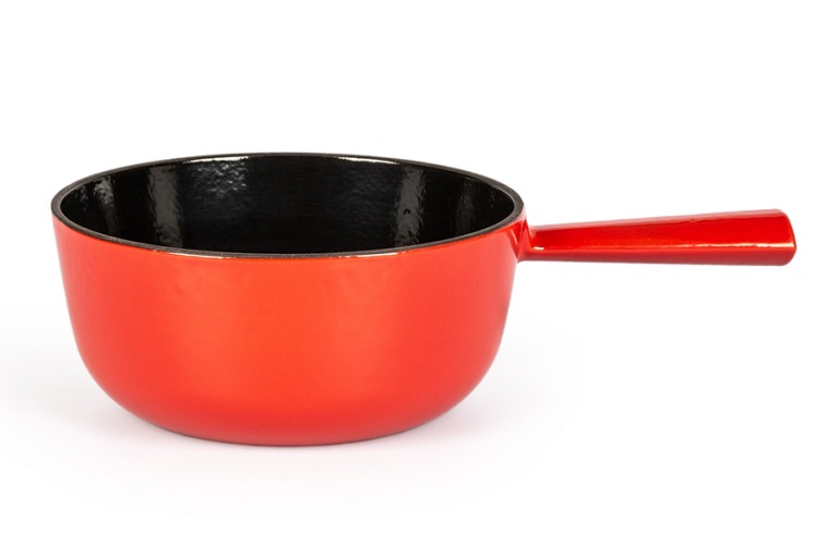 Cheese fondue pot Classic, red/black