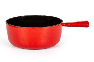 Cheese fondue pot Classic, red/black