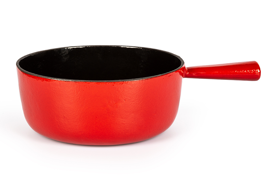 Käsefonduecaquelon Classic, rot-schwarz