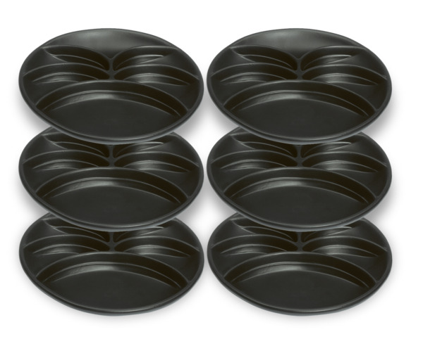 Fondue plate 'noir', 6 pcs.