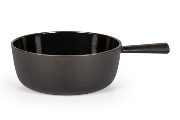 Classic fondue rechaud with wick burner, black