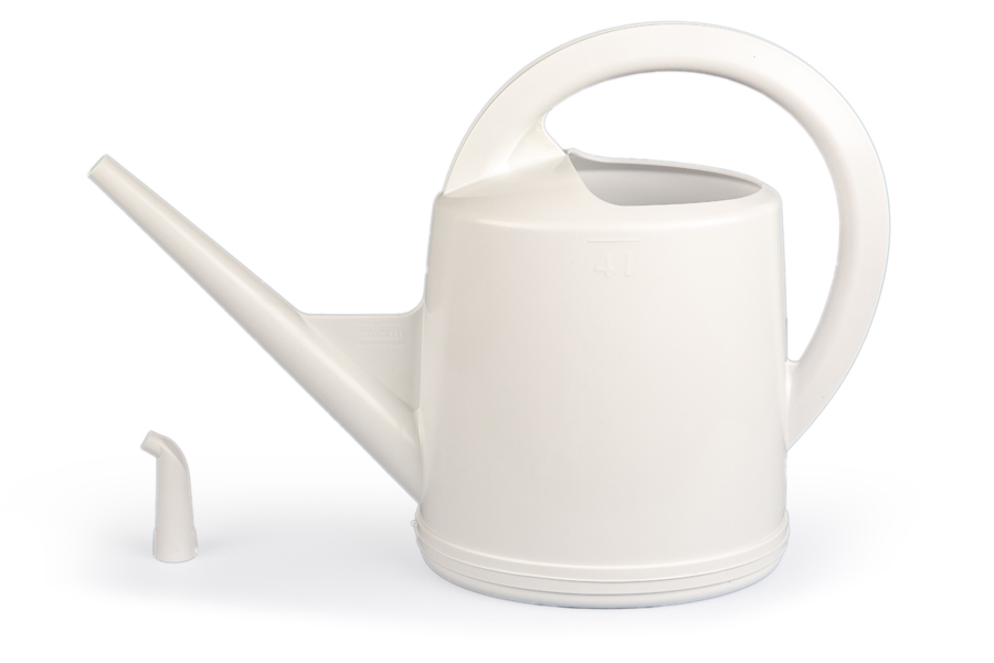 Watering can, 4 l white with spout