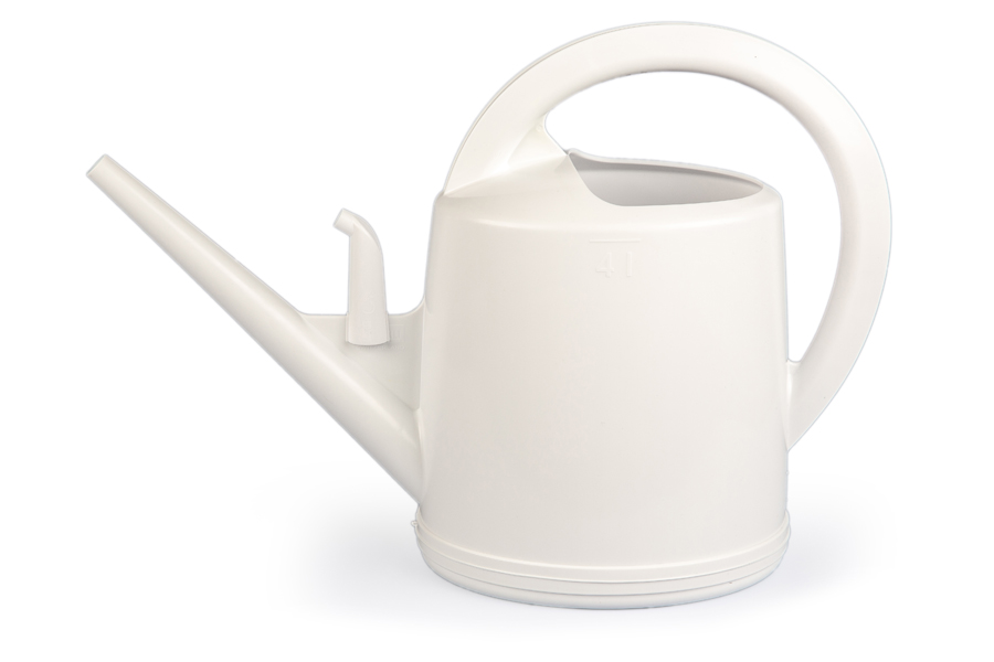 Watering can, 4 l white with spout
