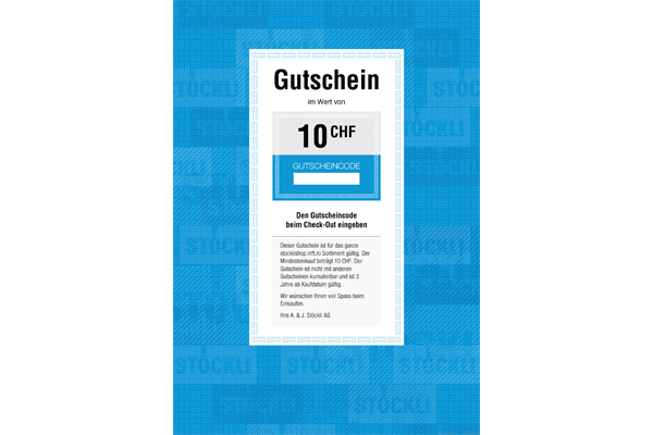 10 CHF Voucher  Product page and documentation - Stöckli