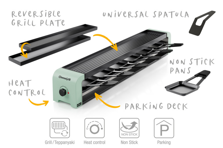 CheeseGrill 6 Mint green, VDE