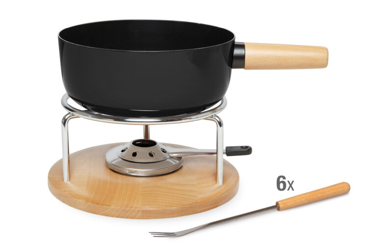 Cheese Fondue Set Säntis Emotion, black,